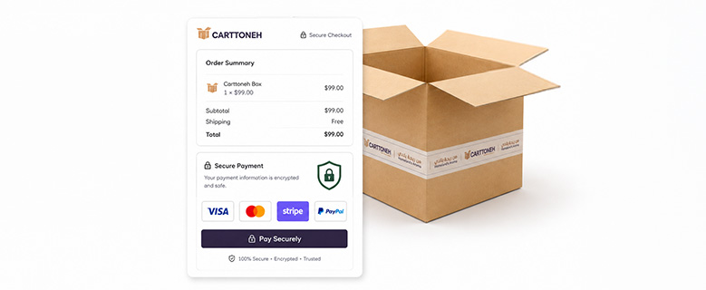 Pay using secure checkout options (Visa, Mastercard, Stripe, PayPal).